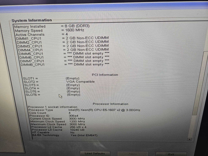 Dell Precision T3610 Xeon E5-1607 v2 @ 3.00GHz 8GB RAM NO GPU )
