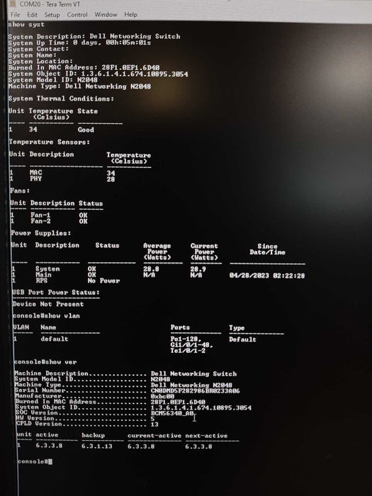Dell Networking N2048 48 Port Gigabit + 2P SFP+ Switch Q_
