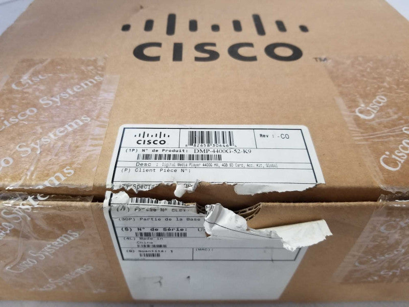 Cisco DMP-4400G-52-K9 4310G Digital Media Player Digital Multimedia Receiver _