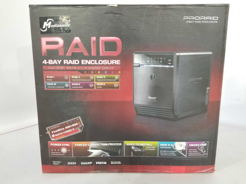 Mediasonic 3.5-Inch eSATA Firewire 400/800 SATA 4-Bay Raid HDD _