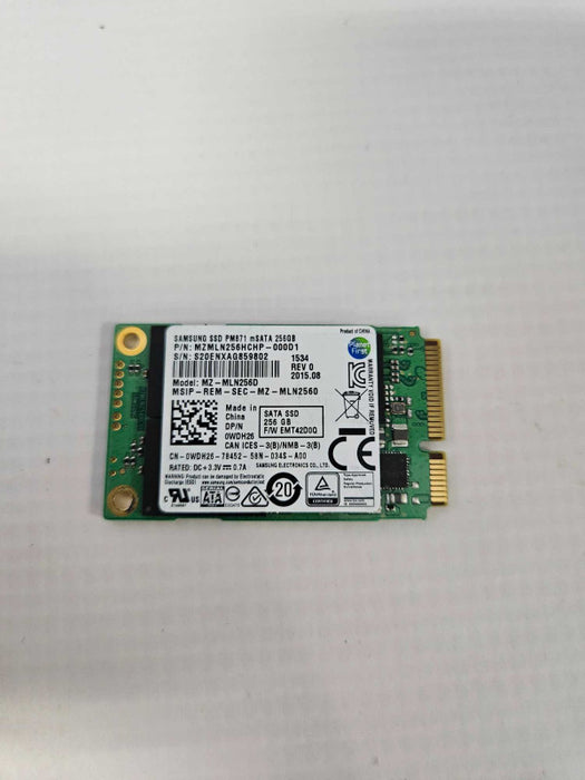 1 x 256GB MSATA - Assorted Manufacture\\'s; Samsung, SK Hynix or SanDisk Q)