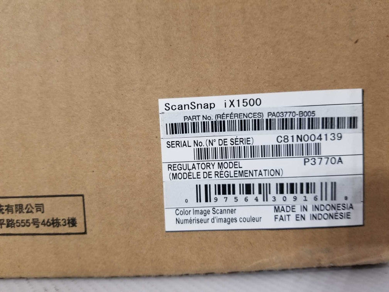Fujitsu ScanSnap iX1500 Document Scanner  _