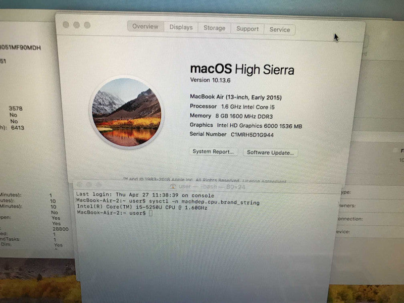 MacBook Air 2015 13\\" i5-5250U, 8GB DDR3, 120GB SSD