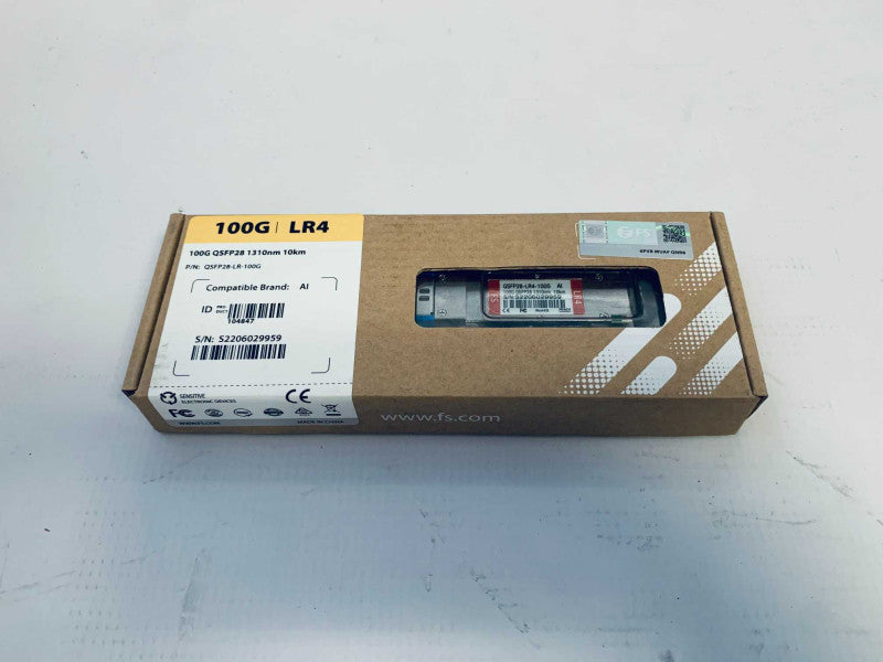 FS 100GBASE-LR QSFP28 Single Lambda 1310nm 10km AI =