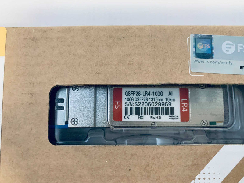 FS 100GBASE-LR QSFP28 Single Lambda 1310nm 10km AI =