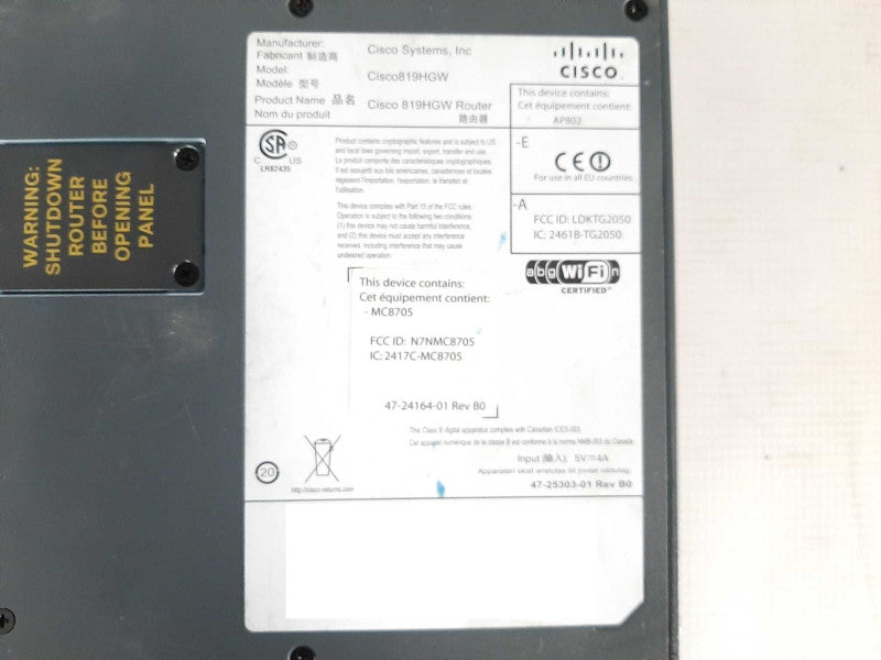 Cisco C819GW Ethernet Modem Wireless Router  Q$