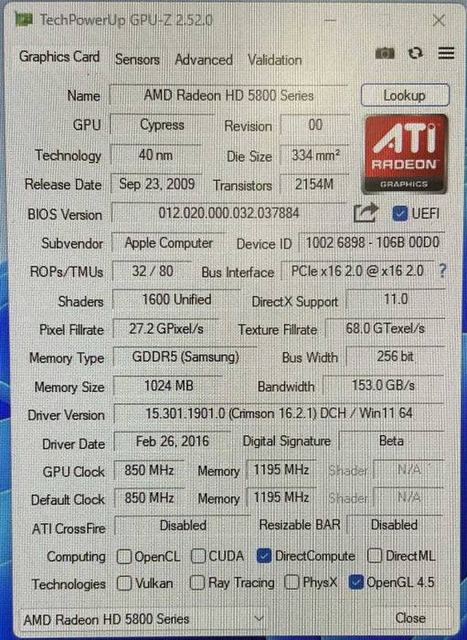 ATI Radeon HD 5870 1GB