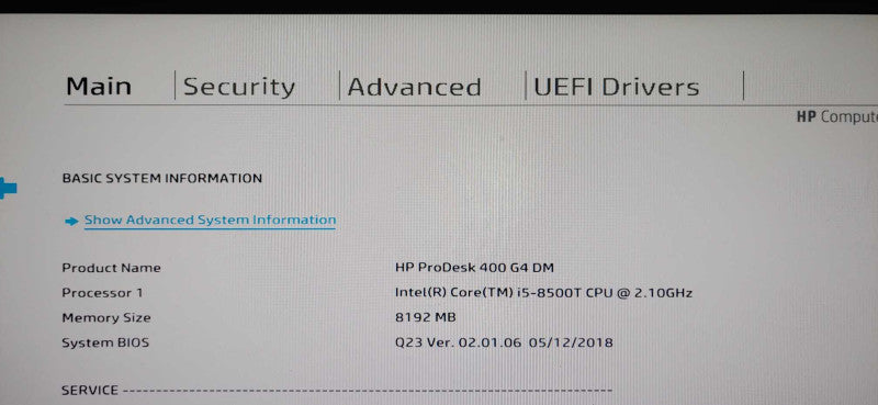 HP ProDesk 400 G4 i5-8500T CPU 8GB DDR4 RAM NO HDD @