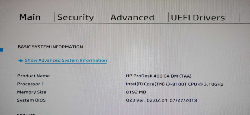 HP ProDesk 400 G4 i5-8100T CPU 8GB DDR4 RAM NO HDD @
