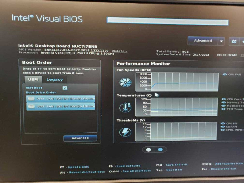 NUC PC [BOXNUCi7BNH] Core i7-7567U @ 3.5GHz 8GB DDR4 No HDD #