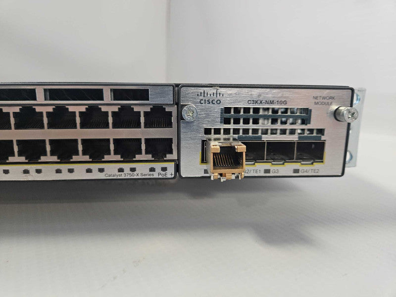 CISCO WS-C3750X-48P-S V02 Catalyst 3750-X PoE + 1x PSU )