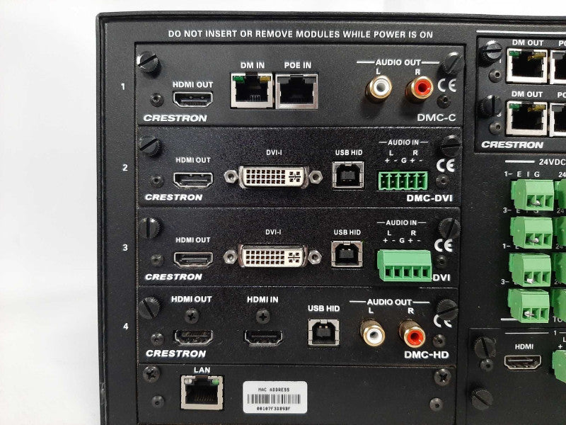 Crestron DM-MD8X8 DigitalMedia Matrix w/ DMCO-55, 2x DMC-HD, DMC-C, DMCO-30 _