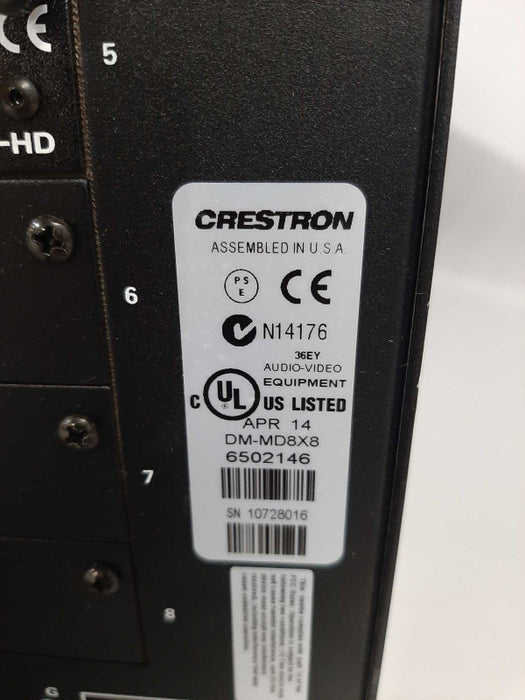 Crestron DM-MD8X8 DigitalMedia Matrix w/ DMCO-55, 2x DMC-HD, DMC-C, DMCO-30 _