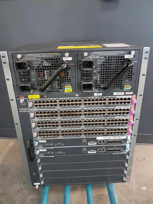Cisco Catalyst 4510R+E Chassi W/ Modules - read below #