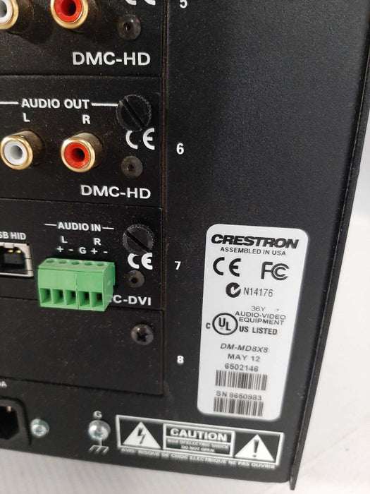 Crestron DM-MD8X8 DigitalMedia Matrix w/ 4x DMC-HD, 2x DMC-C,  DMCO-53 _