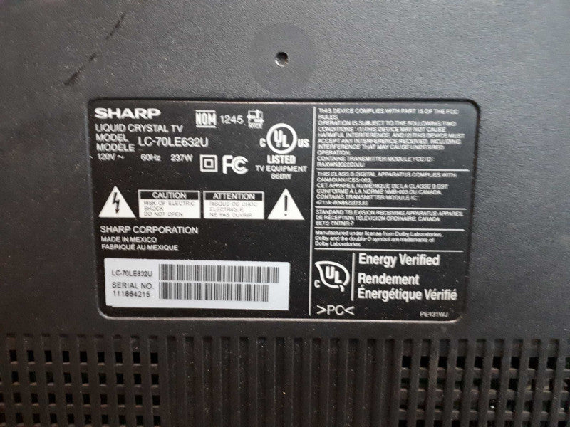Sharp LC-70LE632U AQUOS LCD 70\\" TV  &