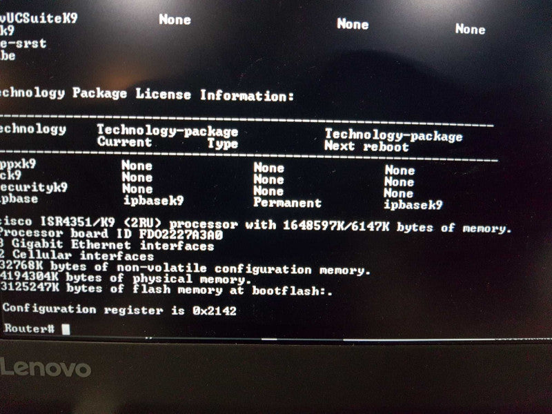 Cisco 4300 series gigabit router 4351 integrated service - Factory Reset #