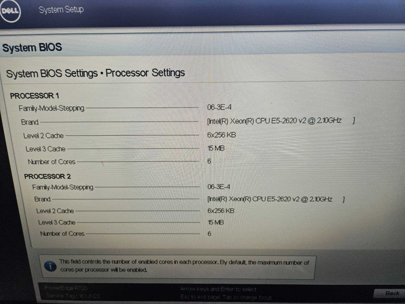 Dell PowerEdge R720 2x Xeon E5-2620 V2 @ 2.10GHz 64GB Ram H710P 2x PSU )