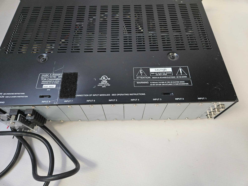 TOA A-906MK2 900 Series II 8-Channel 60-Watt Mixer Power Amplifier )