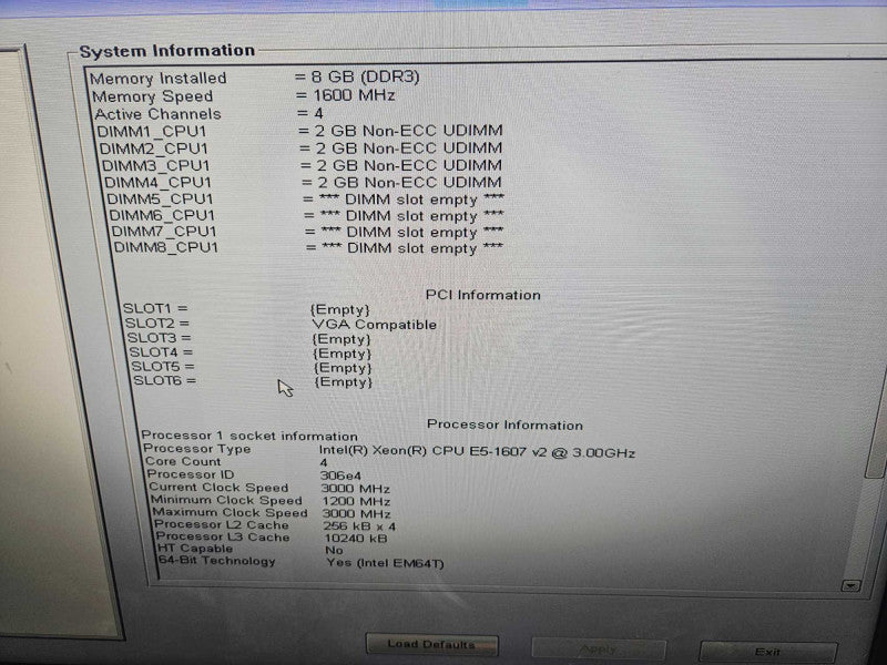 Dell Precision 3610 Xeon E5-1607 v2 @ 3.00GHz 8GB RAM FirePro W5000 GPU )