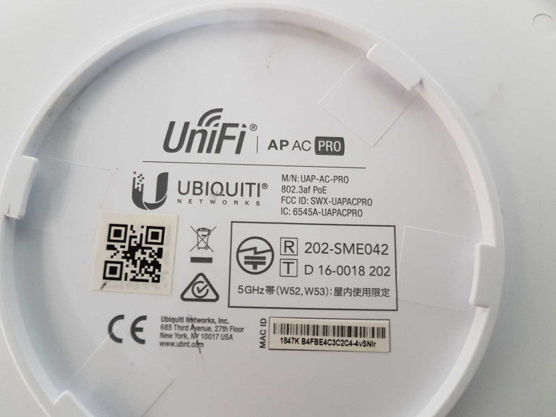 Ibiquiti Unifi AP AC Pro Wireless access point UAP-AC-PRO - RESET #