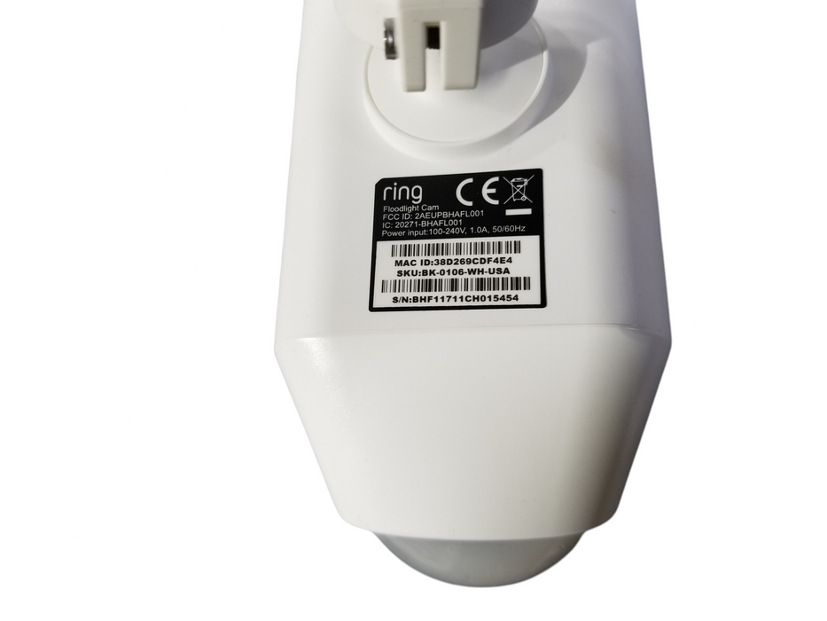 Ring - Floodlight Cam Outdoor Surveillance Camera - White *READ*