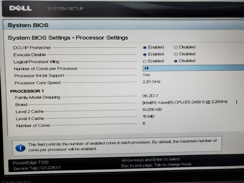 Dell PowerEdge T320 Xeon E5-2430 @ 2.2GHz 8GB DDR3 8x 3.5\\" No HDD H710 Raid (