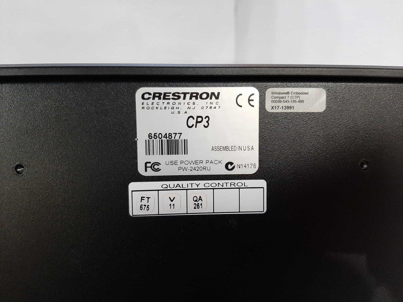 Crestron CP3 3-Series System Processor Controller, Read Q_