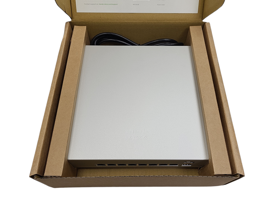 New Open Box Cisco Meraki MS220-8P | 8-Port Gigabit PoE Network Switch Q