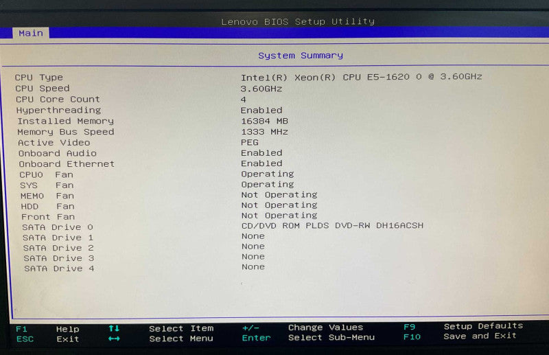 Lenovo ThinkStation S30 Intel Xeon E5-1620 @3.6GHz 16GB RAM  Q-