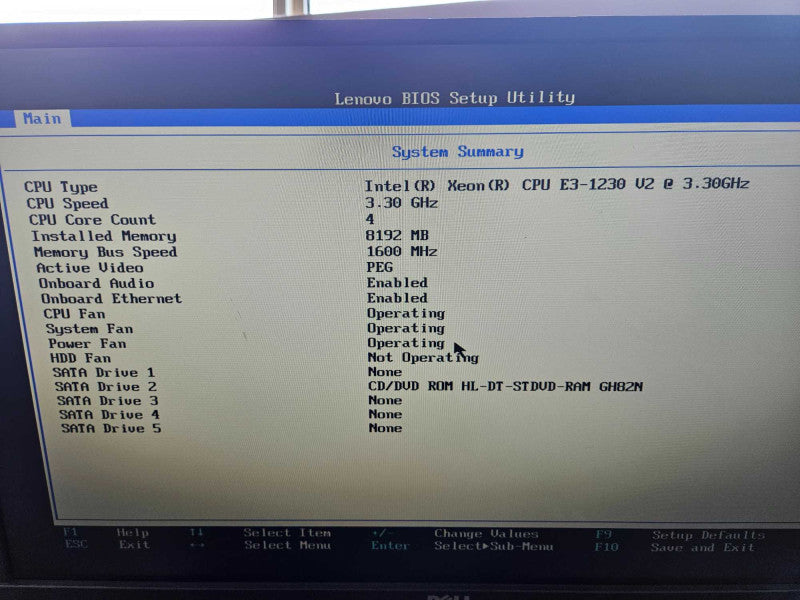 Lenovo ThinkStation E31 Xeon E3-1230 V2 @ 3.30GHz 8GB RAM Quadro 600 GPU )