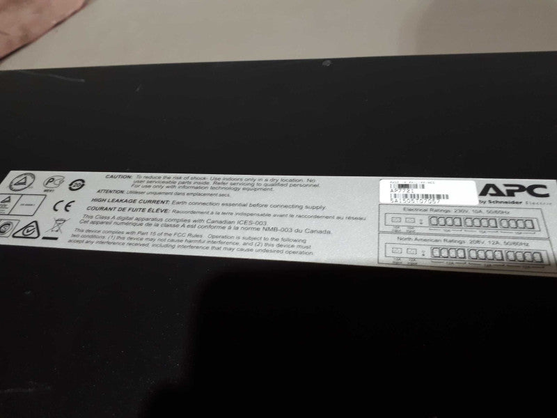APC AP7721 RACK AUTOMATIC TRANSFER SWITCH- See notes Q&
