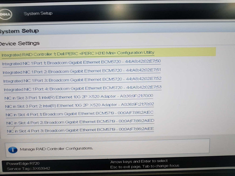 Dell Poweredge R720 2x Xeon E5-2640 @ 2.50ghz / 256gb ram / H310 Mini Raid #