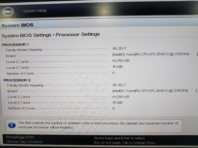 Dell Poweredge R720 2x Xeon E5-2640 @ 2.50ghz / 256gb ram / H310 Mini Raid #