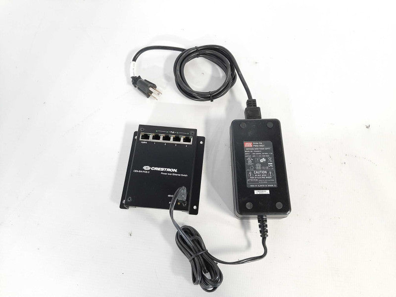 Crestron CEN-SW-POE-5 5 port Power Over Ethernet Switch with 48Vdc Power Supp $
