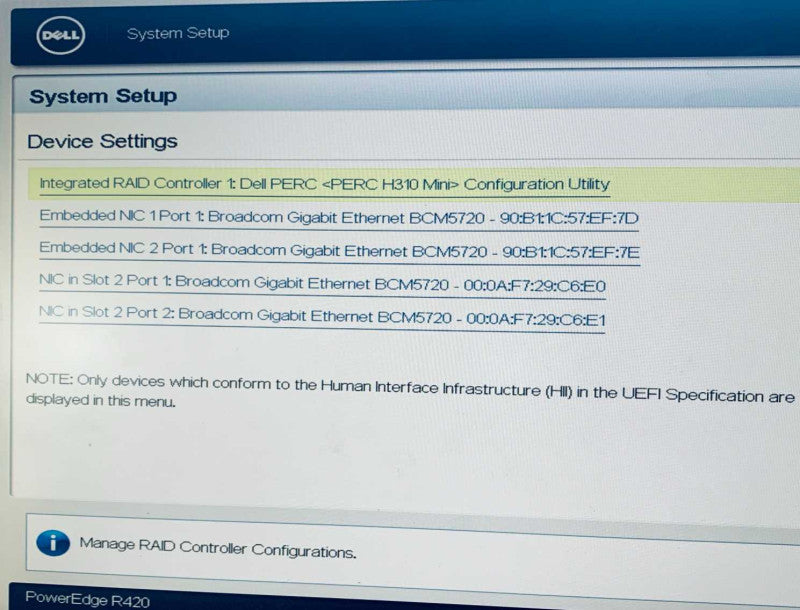 Dell PowerEdge R420 2x Xeon E5-2440 @ 2.40Ghz 16GB RAM H310 Mini =