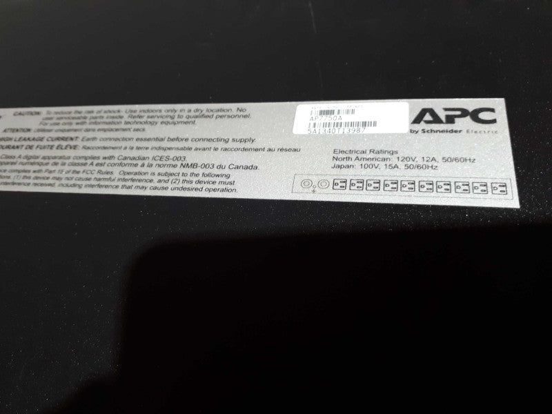 APC AP7750A RACK AUTOMATIC TRANSFER SWITCH- See notes Q&
