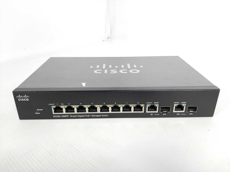 Cisco SG300-10MPP PoE+ 10 Port managed gigabit switch, Read _
