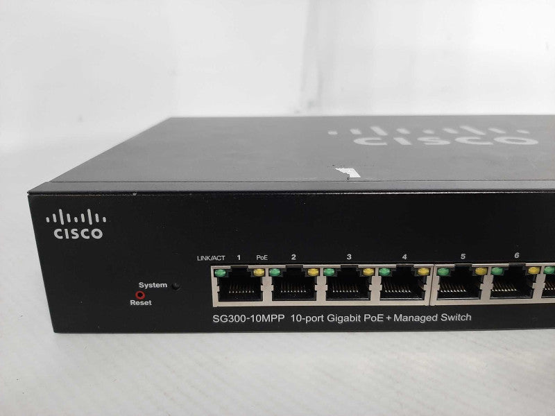 Cisco SG300-10MPP PoE+ 10 Port managed gigabit switch, Read _