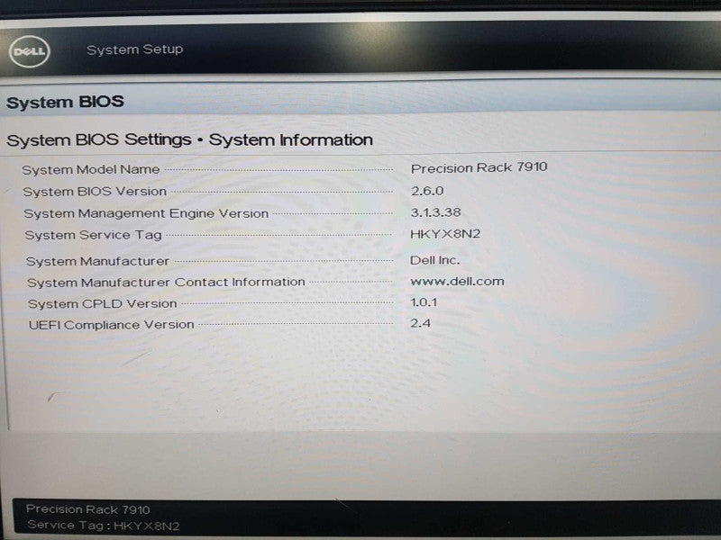 Dell Precision Rack 7910 Xeon E5-2603 V4 @ 1.70ghz / 16gb ram / READ #