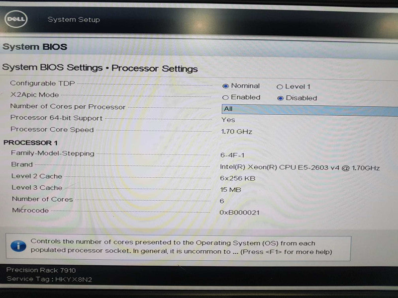 Dell Precision Rack 7910 Xeon E5-2603 V4 @ 1.70ghz / 16gb ram / READ #