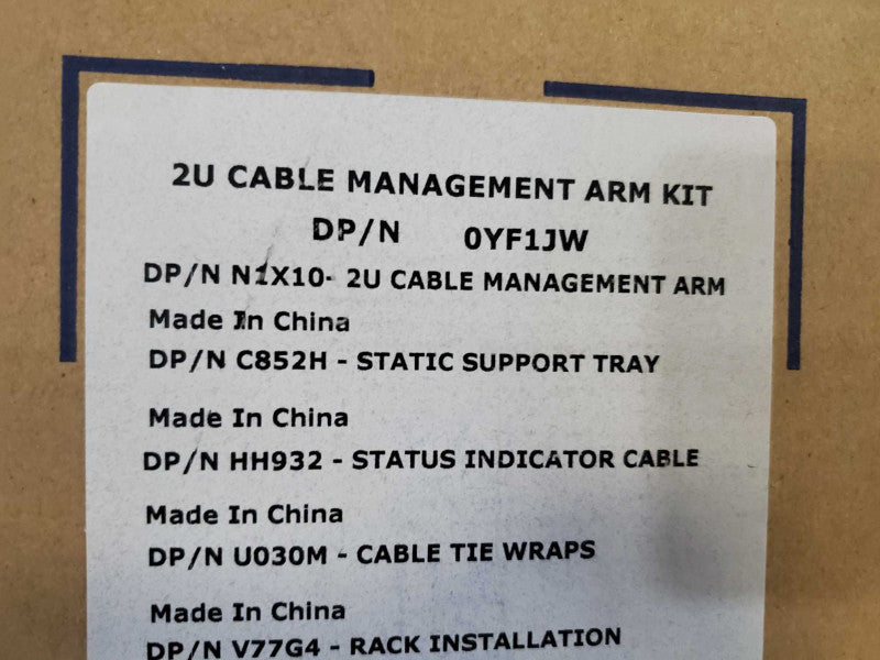 Dell 0YF1JW 2U Cable Management Arm Kit (