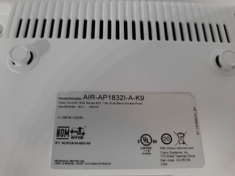 Cisco AIR-AP1832I-A-K9 802.11ac Dual Band Wireless Access Point Q_