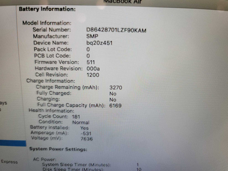 MacBook Air 2015 13\\" i5-4260U, 8GB RAM, 132GB SSD **Read Q