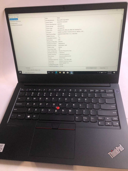 Lenovo ThinkPad E14 i5-10210U @ 1.60GHz / 8GB Ram / 512GB ssd
