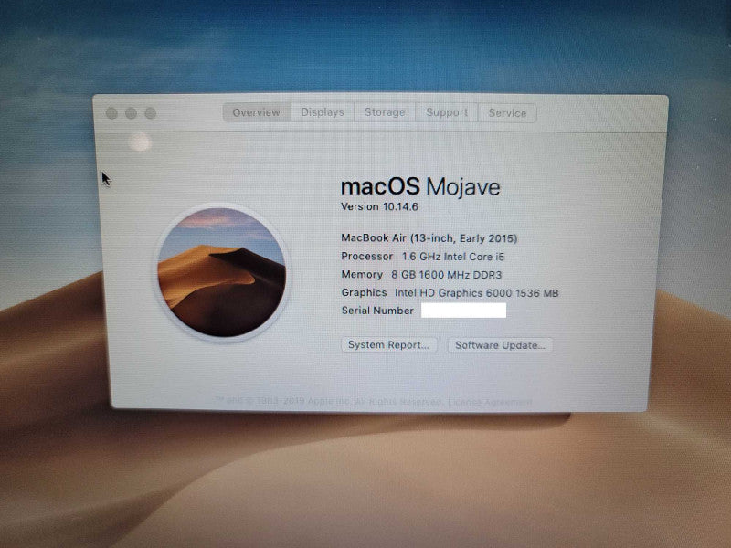 MacBook Air 2015 13\\" i5-5250U, 8GB DDR3, 250GB SSD