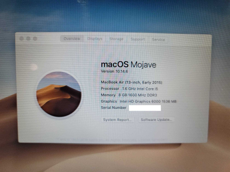 MacBook Air 2015 13\\" i5-5250U, 8GB DDR3, 500GB SSD