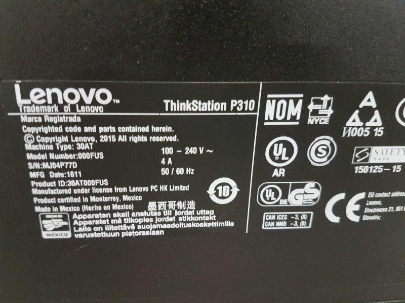 Lenovo Thinkstaion P310 Xeon E3-1245 V5 @ 3.50gfhz / 32gb ram / READ #