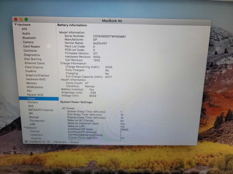 MacBook Air 2015 13\\" i5-5250U, 8GB DDR3, 121GB SSD Q