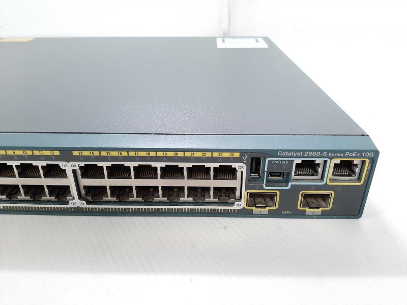 Cisco Catalyst WS-C2960S-24PD-L 24-Port Gigabit Managed PoE Switch Q_